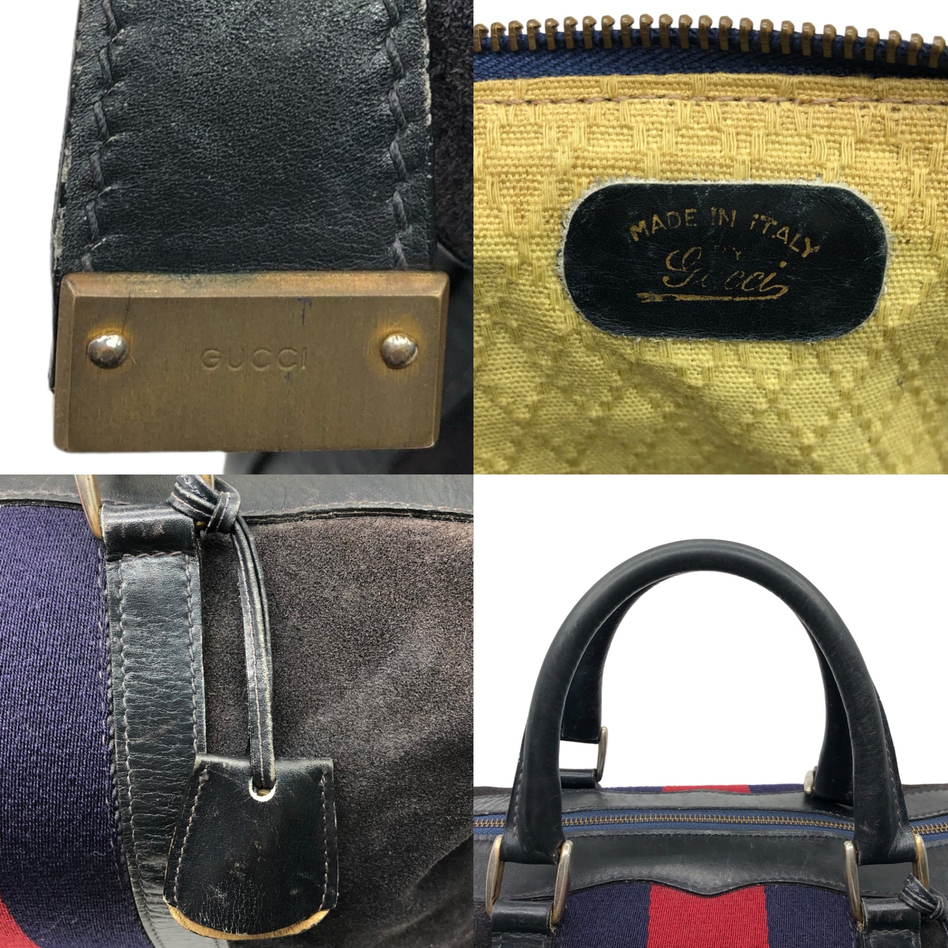 GUCCI(グッチ) 80's vintage suede boston bag ヴィンテージ
