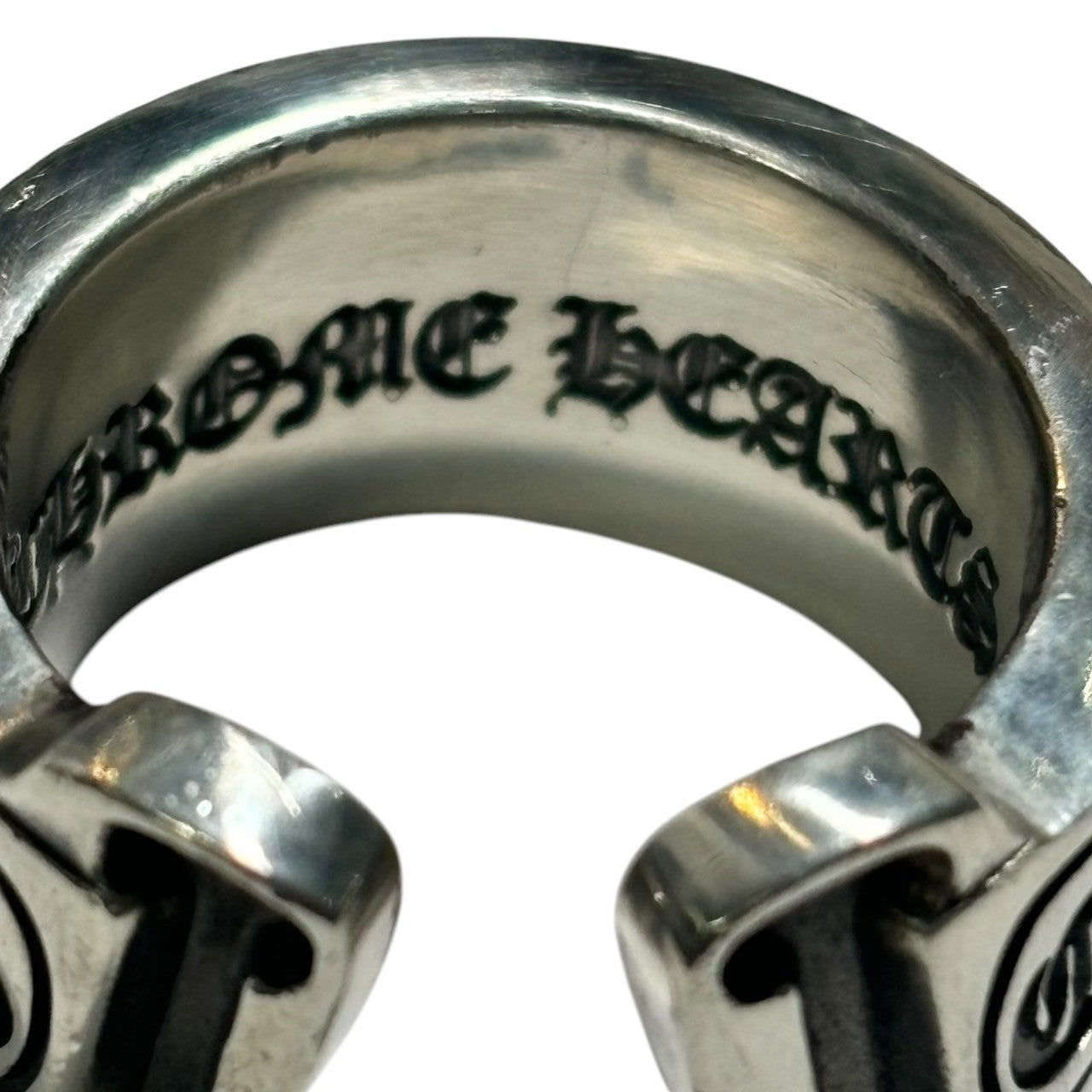 CHROME HEARTS(クロムハーツ) SCROLL LABEL RING ラージ スクロール