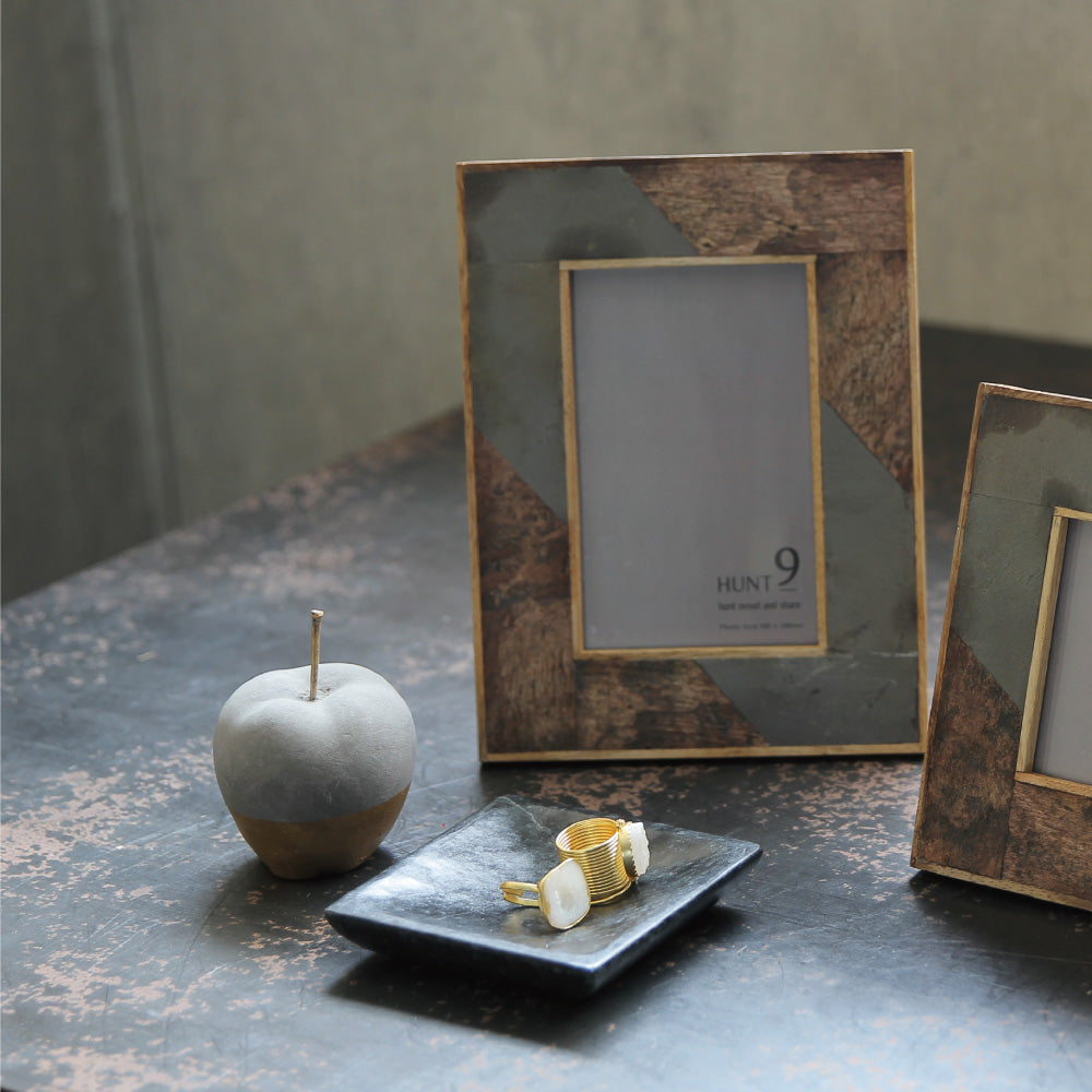 有機質と無機質を組み合わせたリンゴのオブジェ Steven（スティーブン