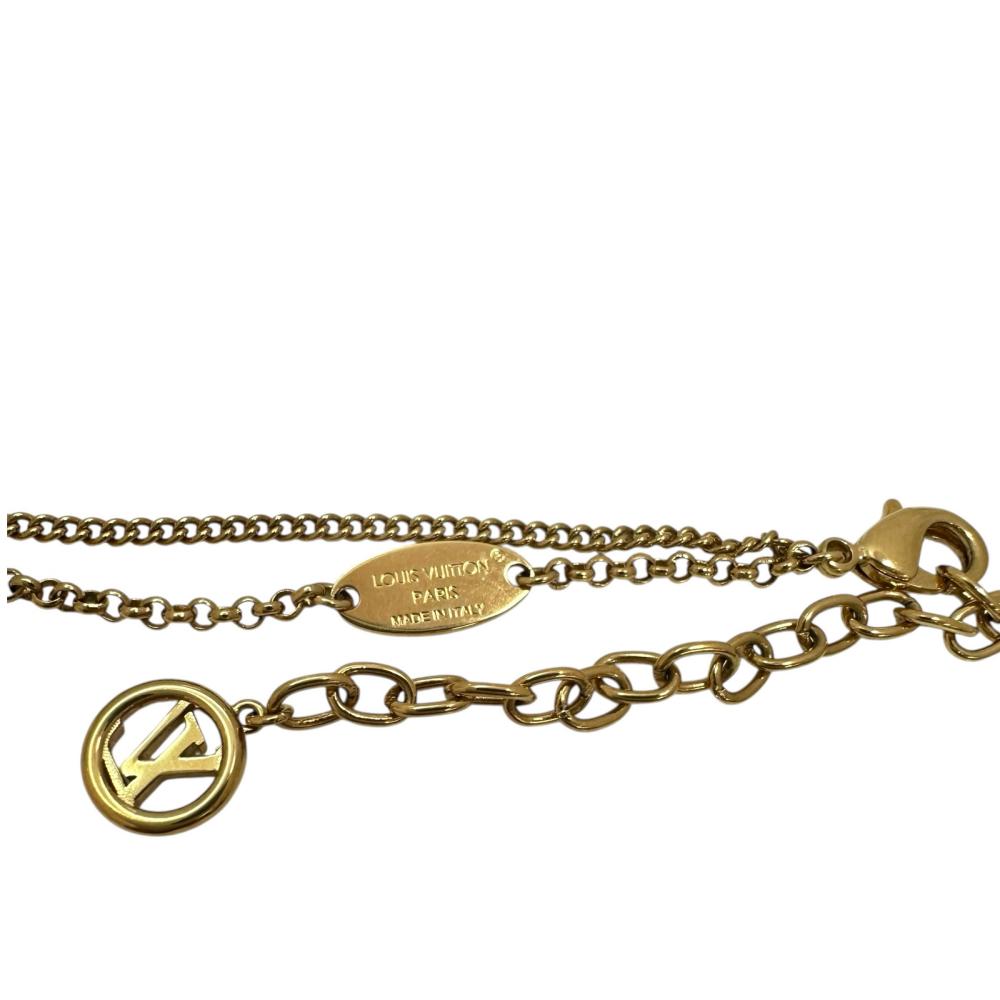 LOUIS VUITTON/ルイ・ヴィトン】 LV パドロック ネックレス GP/ライン