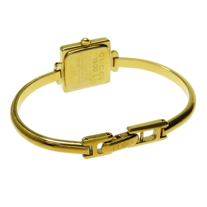 GUCCI/グッチ】 1900L バングルウォッチ スクエア 腕時計 GP クオーツ