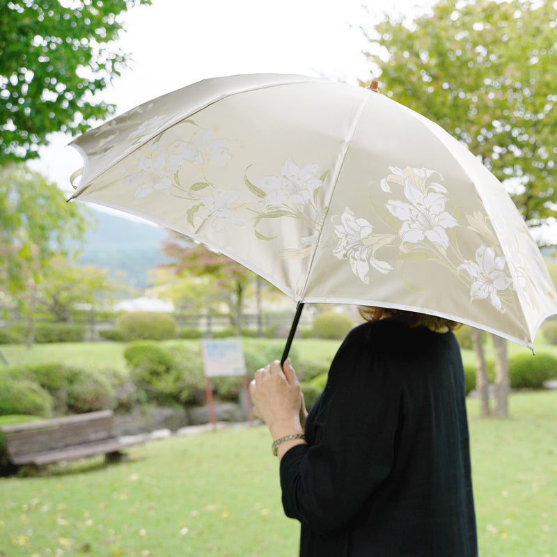 上品な高級感があるレディース折りたたみ傘！晴雨兼用雨傘8本骨55cm