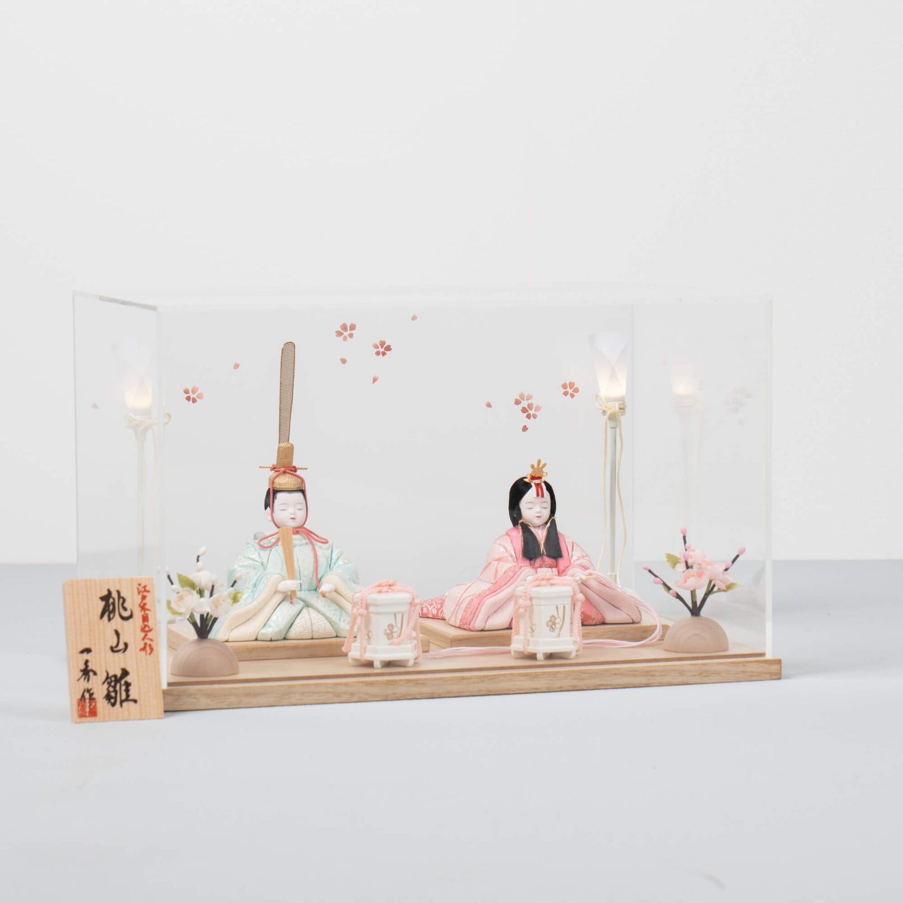 心(ここ) 人形ケース 白木 一秀 C-07-02｜雛人形 お雛様 コンパクトで