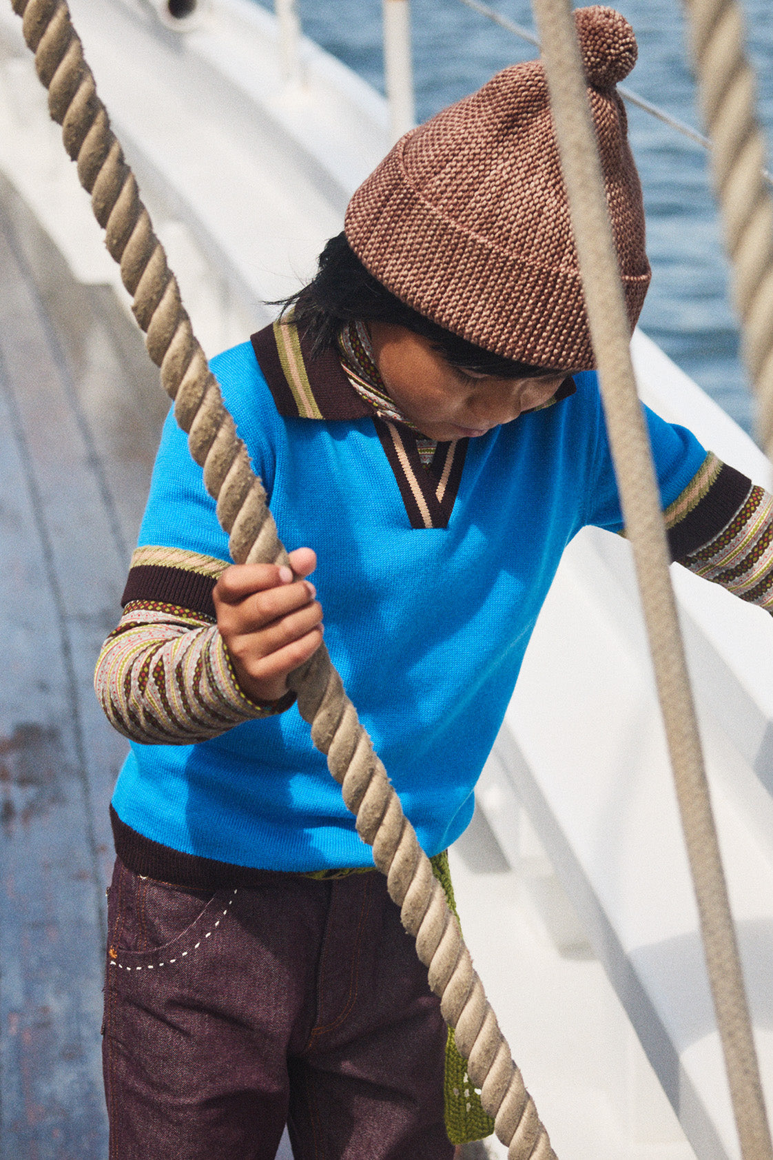 帽子 misha&puff Garter Hat Affogato 2-4y Garter Hat – Misha & Puff