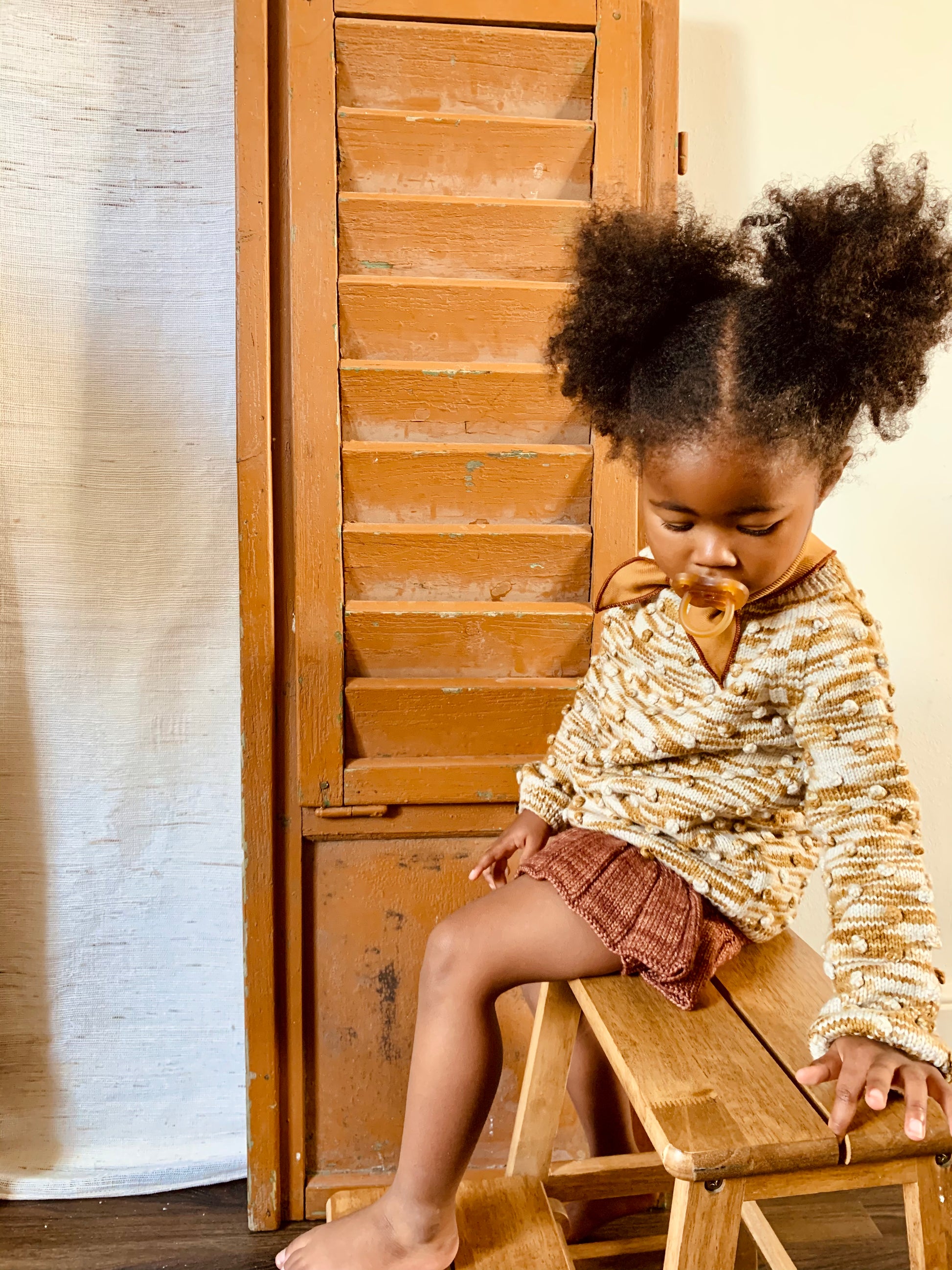 Kids Popcorn Sweater | Digital Knitting Pattern | Misha & Puff