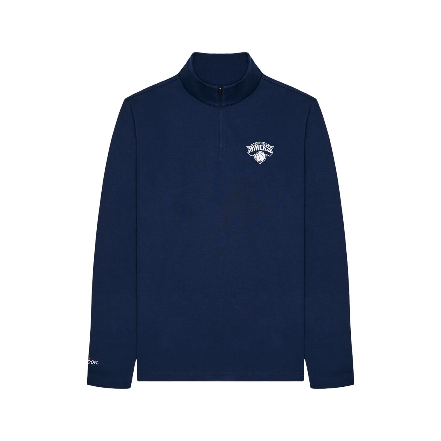 Malbon x Knicks Navy Evergreen Performance Quarter Zip Pullover