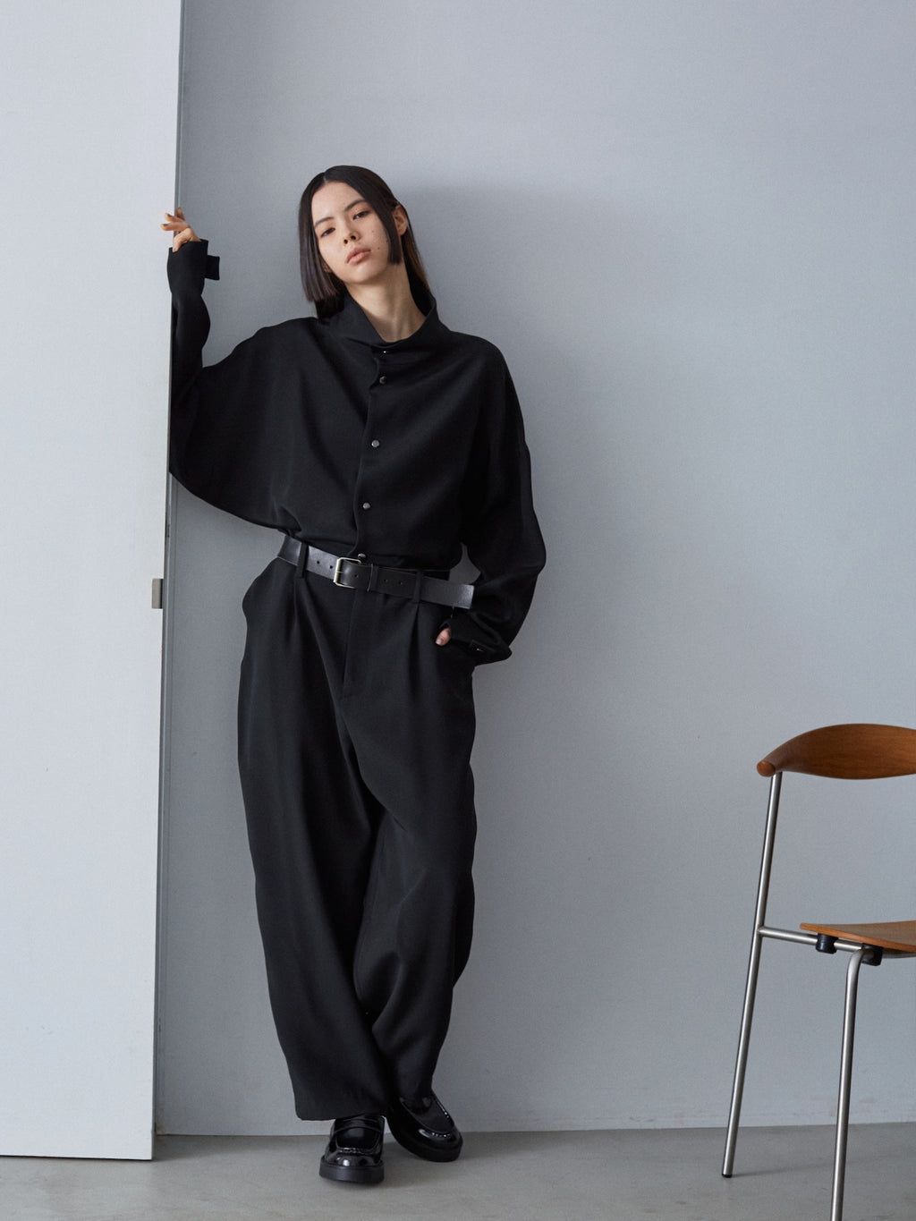 mtmodelist（エムティーモデリスト）シルクブラックジャンプスーツ