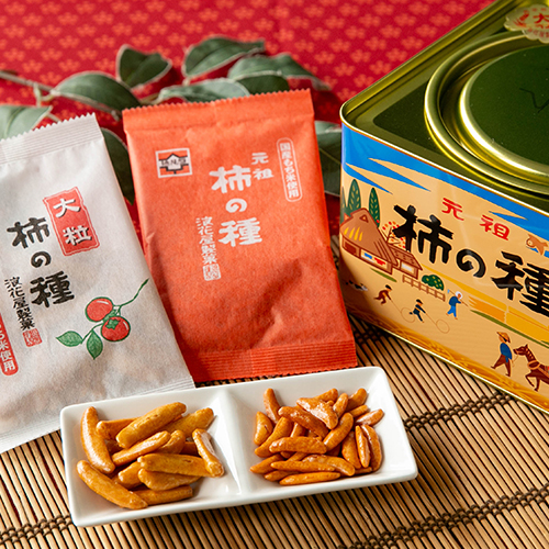 新潟直送計画】元祖浪花屋 柿の種・大粒柿の種 進物缶セット – 浪花屋製菓