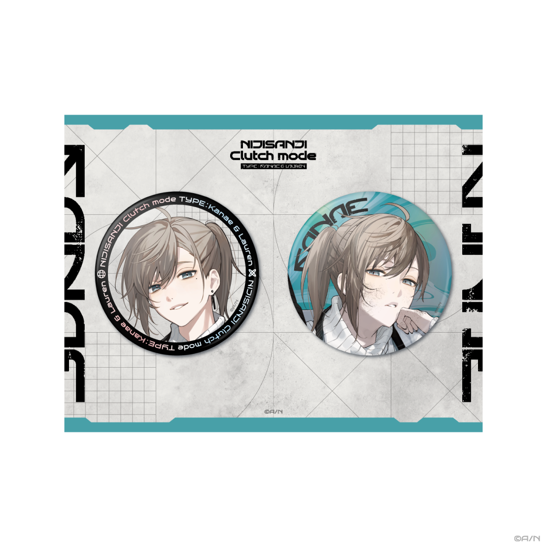 NIJISANJI Clutch Mode Type：Kanae & Lauren】オーロラ缶バッジセット