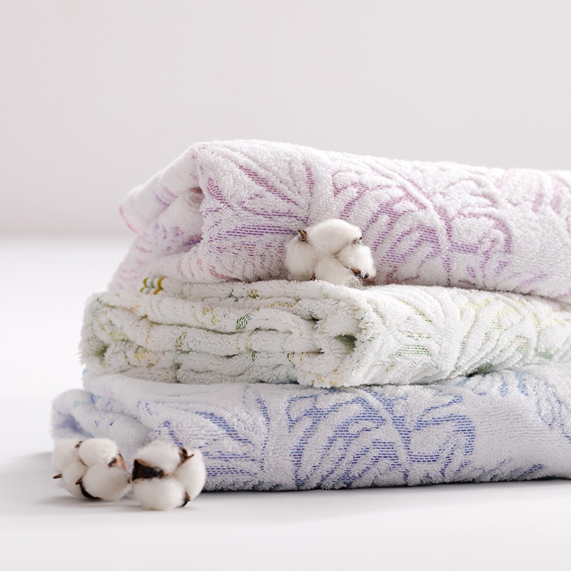 モンステラ柄フェイスタオル3枚セット（今治）(（フェイスタオル）34