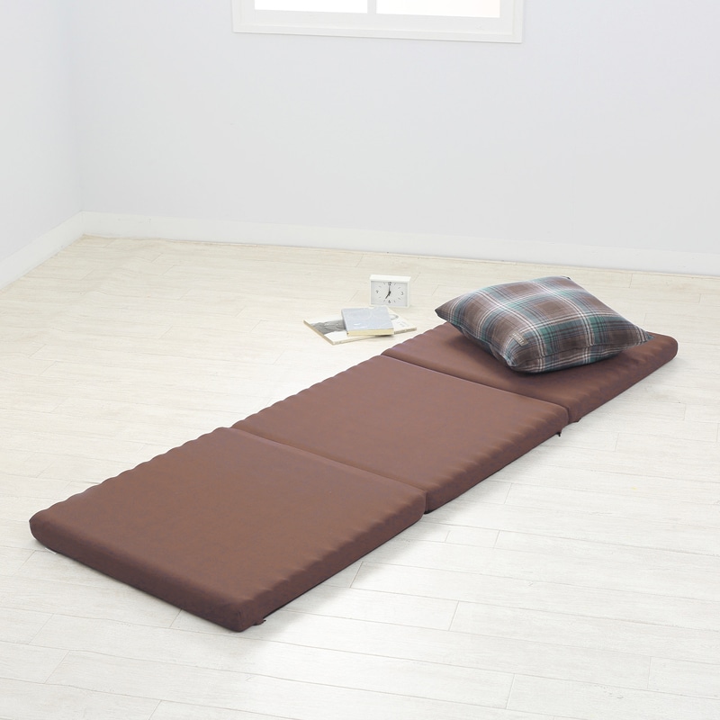 寝心地にこだわったごろ寝マット 6×60×180㎝ ブラウン 側生地