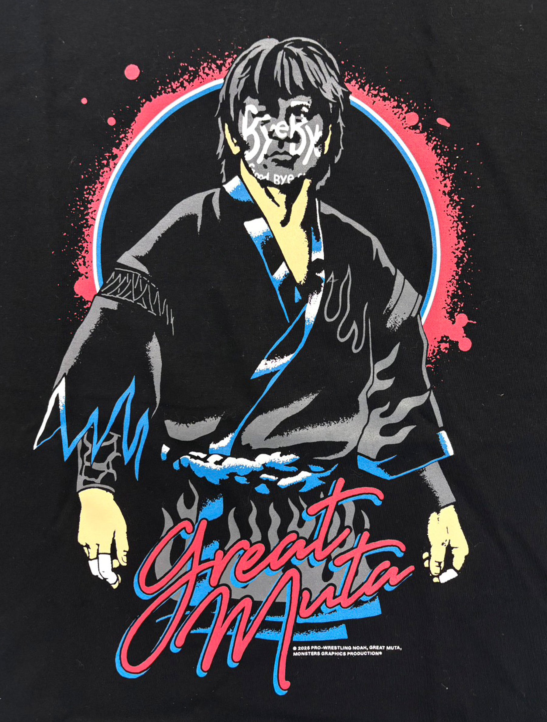 グレート・ムタ「Bye-Bye MUTA」イラストTシャツ（MONSTERS GRAPHICS）