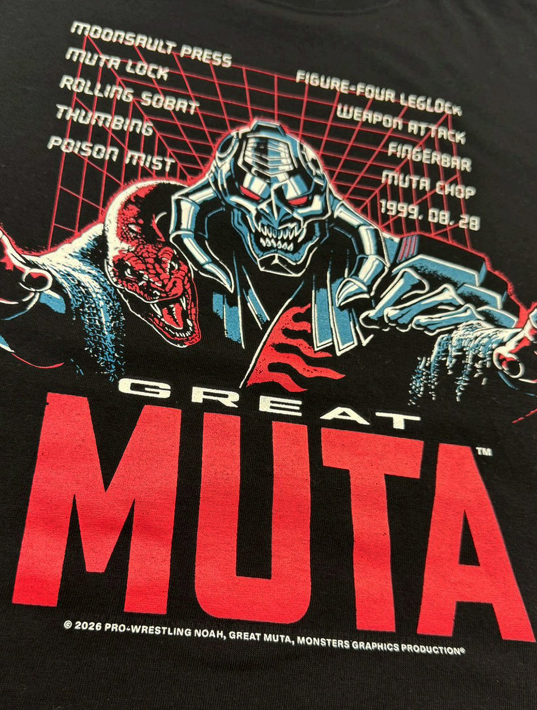 グレート・ムタ「メカムタ」イラストTシャツ（MONSTERS GRAPHICS）