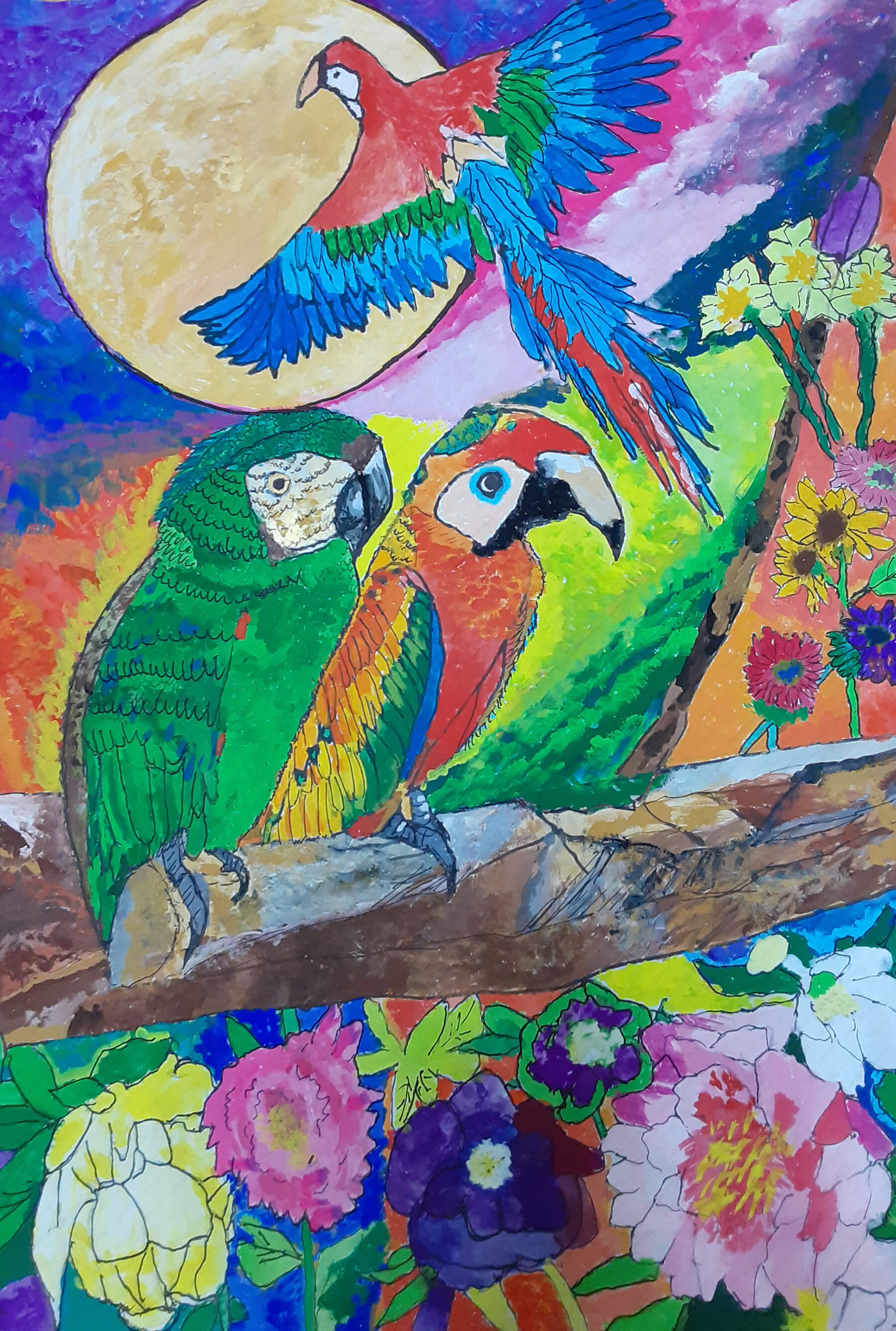 展示用絵画：花鳥風月 [作者:Yousuke] – CANVAZ.ART SHOP