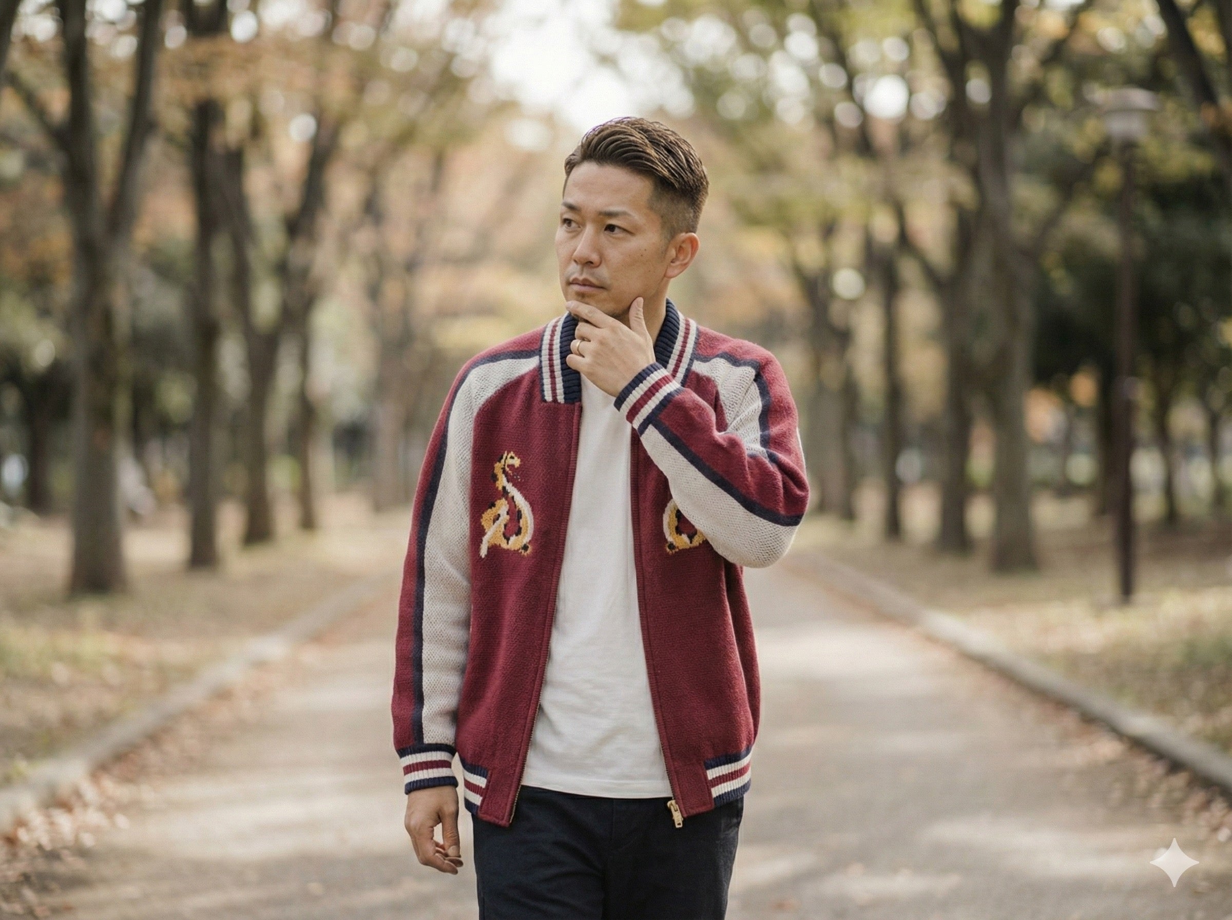 スカジャン風 ニットカーディガン（1Color）250842 – Champyee