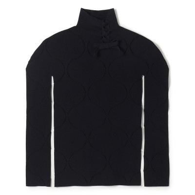 ノーソーイングニット】ウェイビーラインハイネックトップ 商品ページ