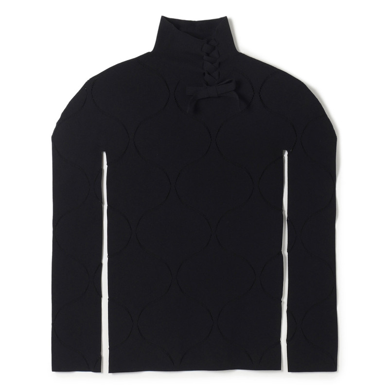 ノーソーイングニット】ウェイビーラインハイネックトップ 商品ページ