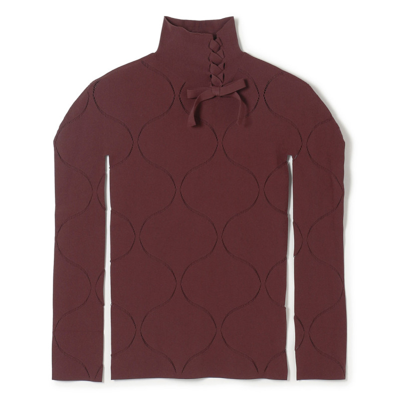 ノーソーイングニット】ウェイビーラインハイネックトップ 商品ページ