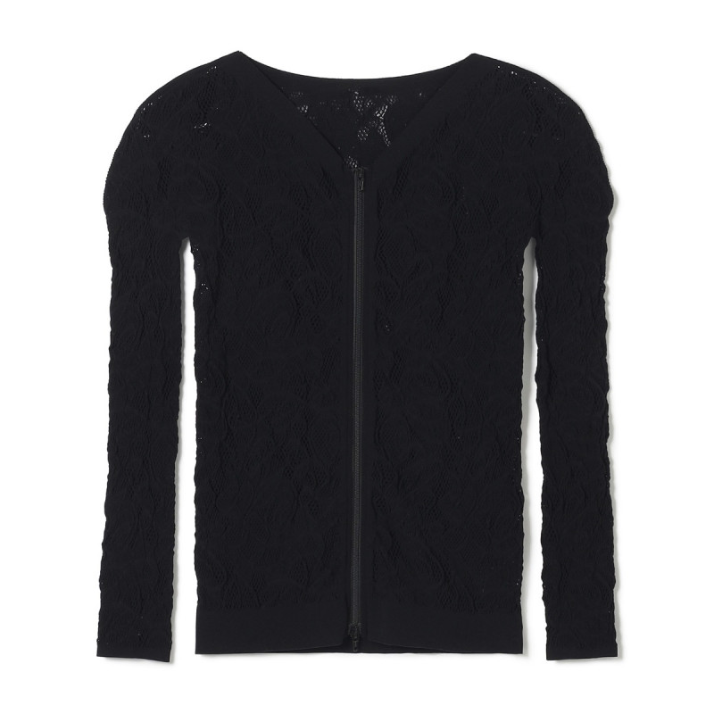 ノーソーイングニット】レーシージップアップニットトップ 商品ページ