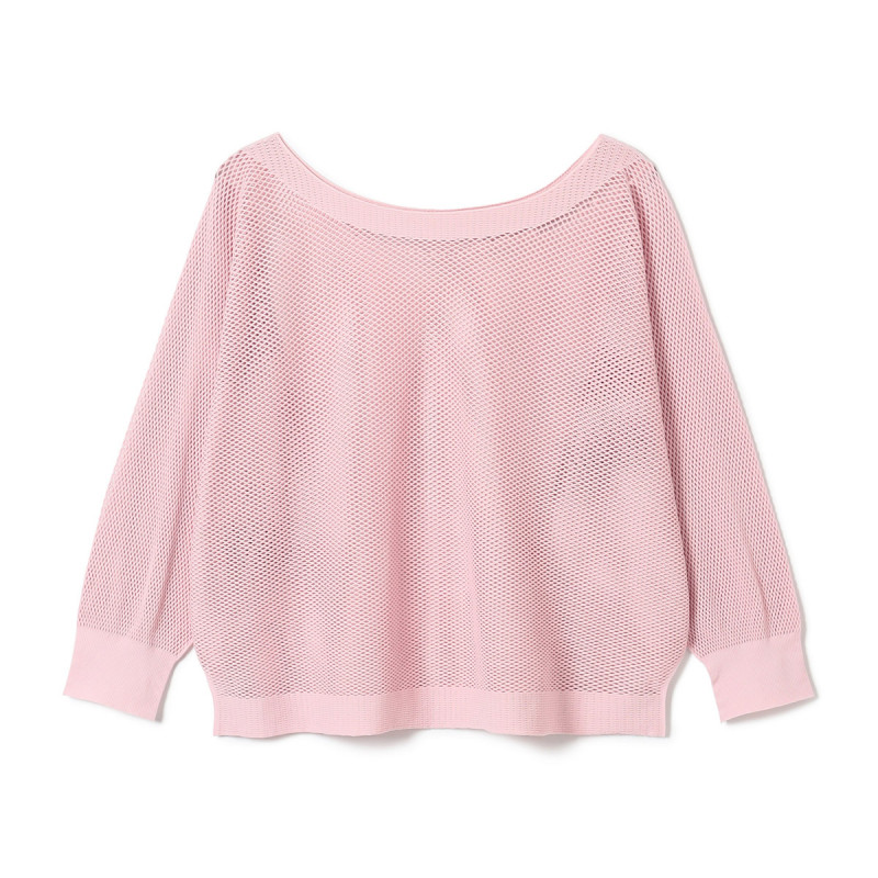 ノーソーイングニット】7分袖メッシュニットTシャツ 商品ページ