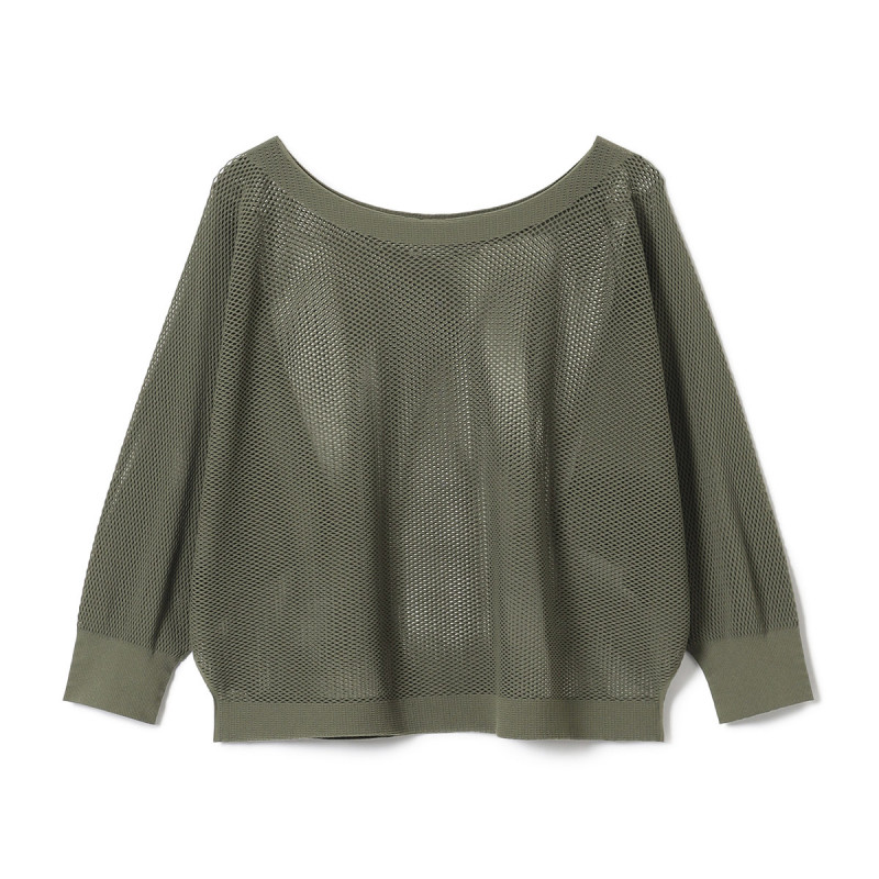 ノーソーイングニット】7分袖メッシュニットTシャツ 商品ページ