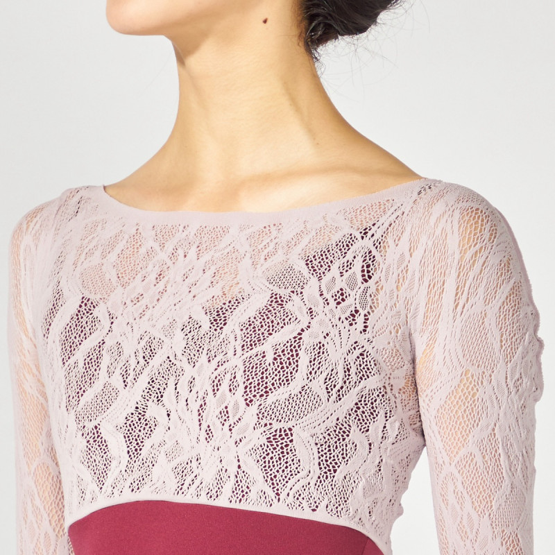 ノーソイングニット】7分袖レオタード 商品ページ | チャコット