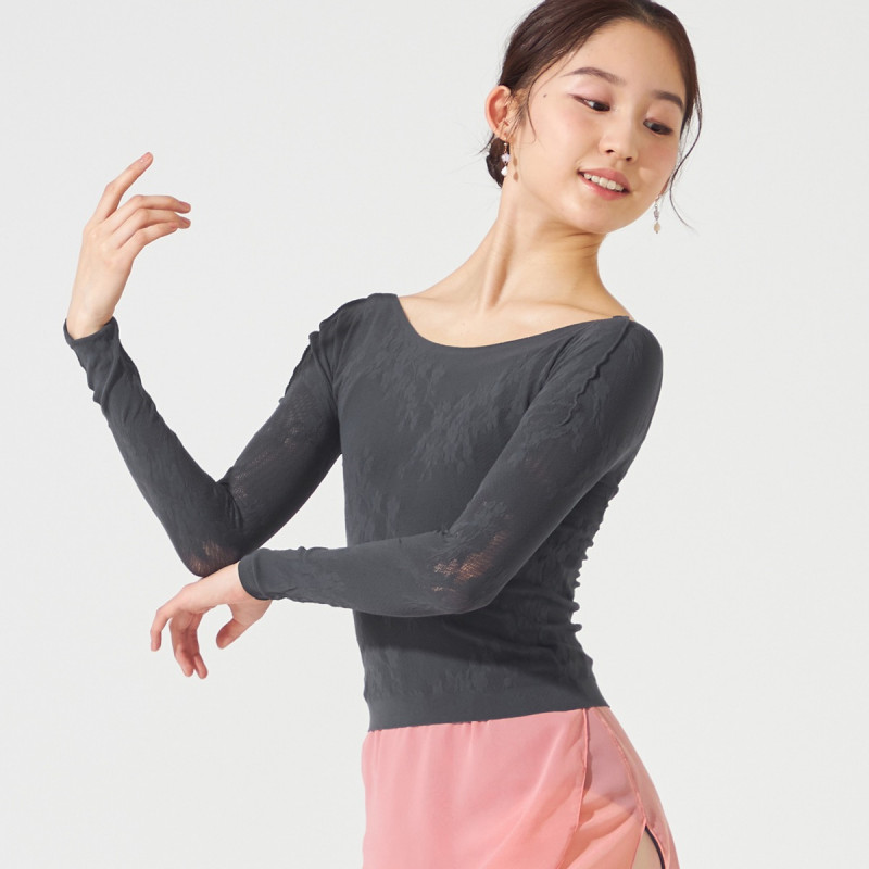 6315☆チャコット☆SM 青紫 ノーソーイング トップス 社交ダンス 社交