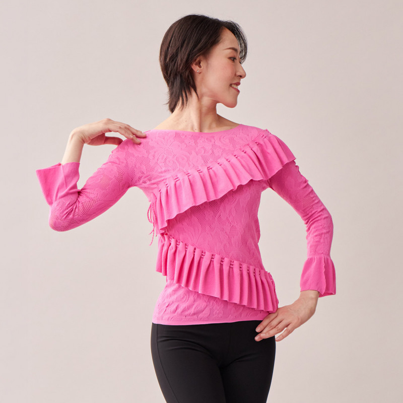 ノーソーイングニット】ラグジュアリーフリルニットトップ 商品ページ