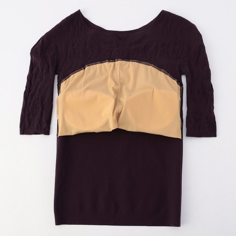 ノーソーイングニット】カップ付きバレリーナネックトップ 商品ページ