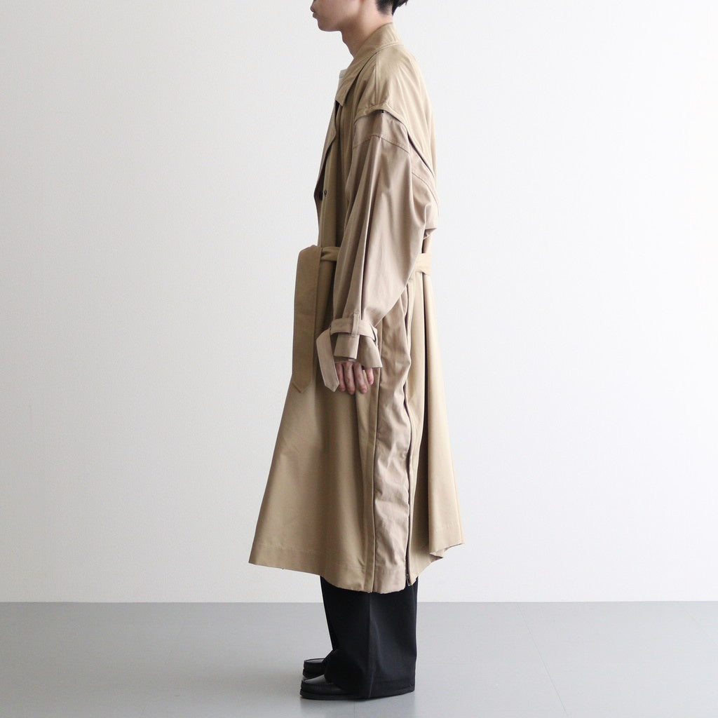 DETACHABLE WIDE TRENCH COAT #KHAKI [YK24FW0736C] – ciacura