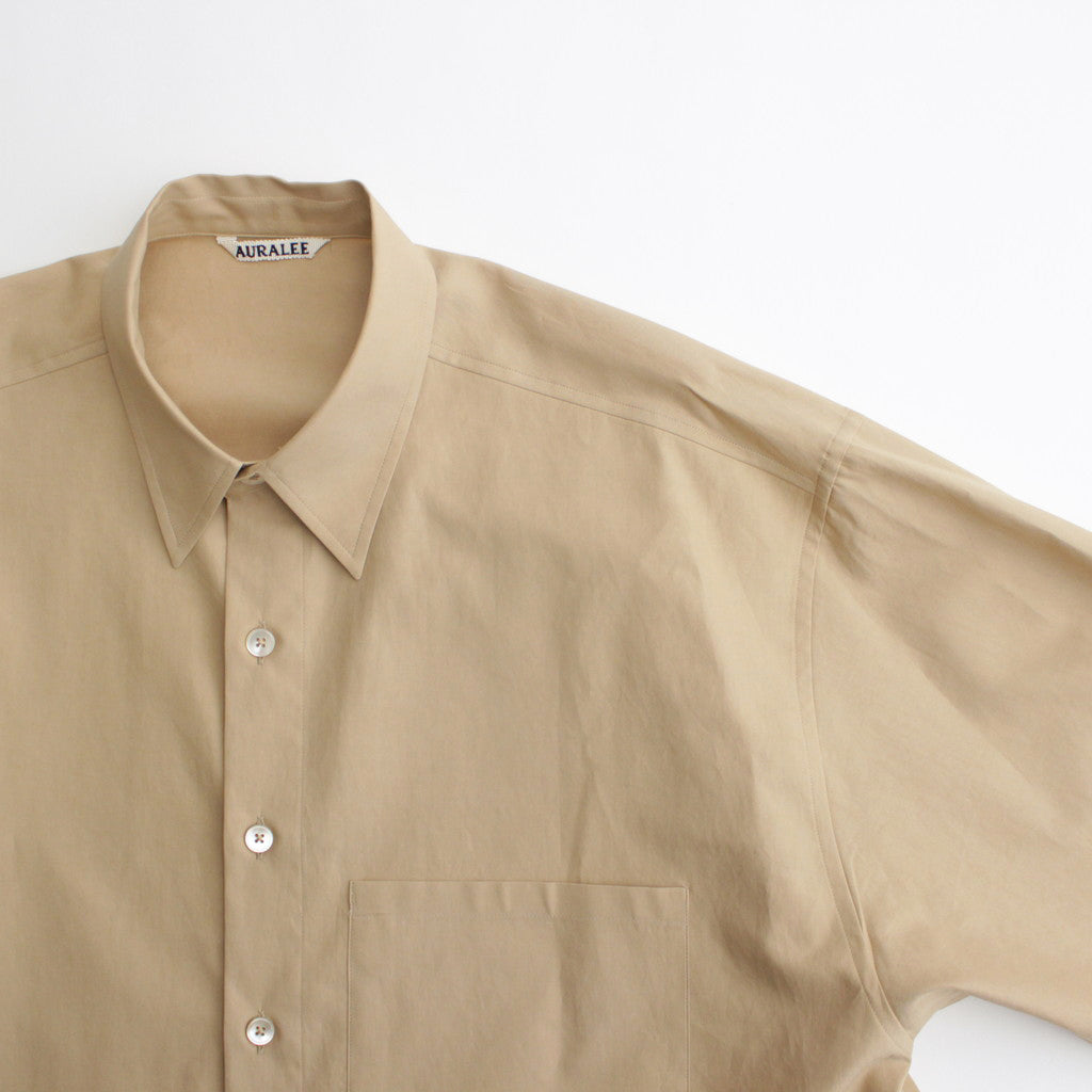 WASHED FINX TWILL BIG SHIRT #LIGHT BROWN [A24SS02TN] – ciacura