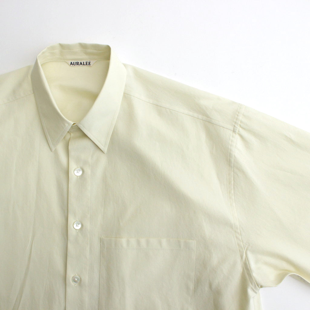 WASHED FINX TWILL BIG SHIRT #LIGHT YELLOW [A24SS02TN] – ciacura