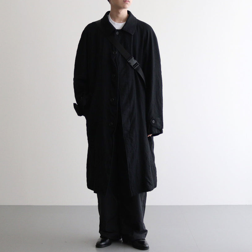 ウールサージ 製品縮絨 コート #BLACK [HN-C101-051] – ciacura