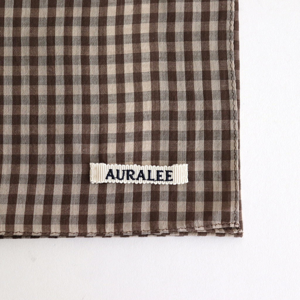 AIRY LIGHT COTTON CHECK SCARF #BROWN GINGHAM CHECK [A25SS03GC-W