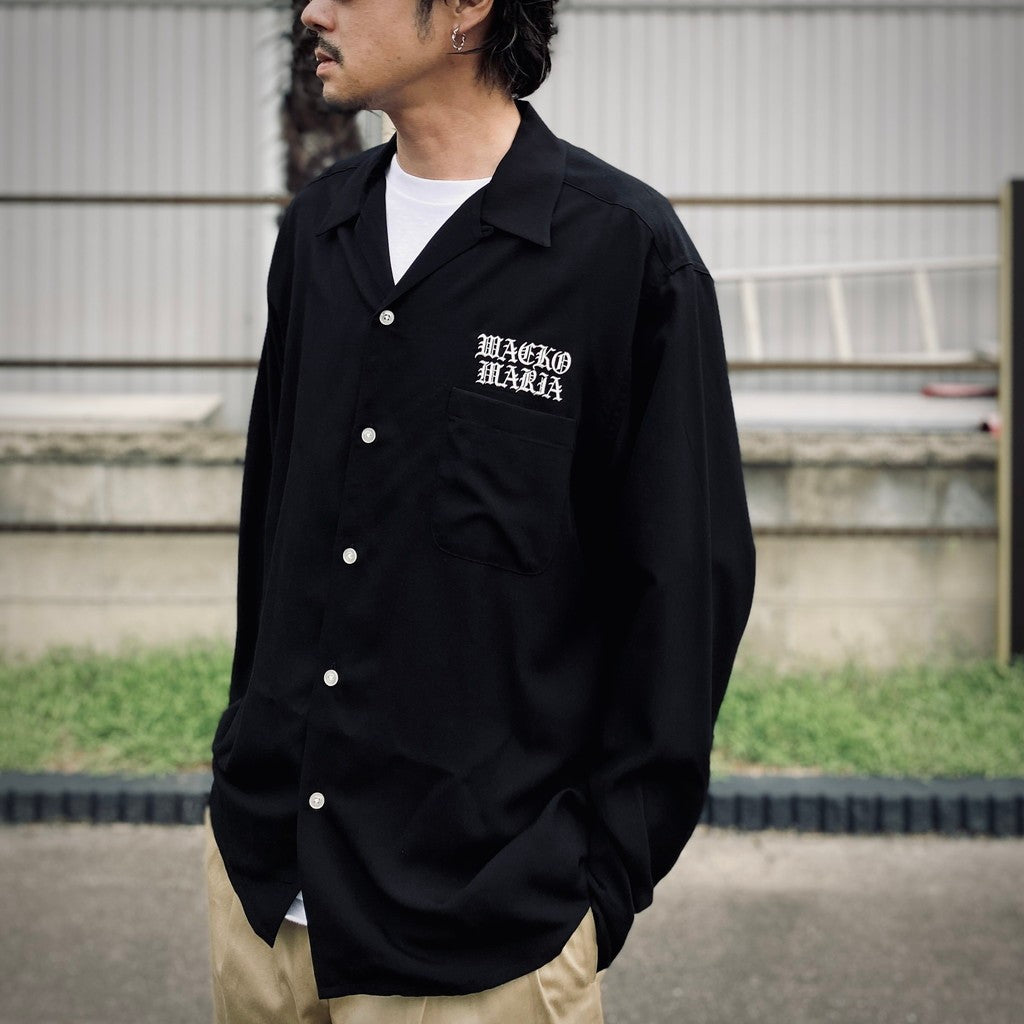 50'S SHIRT L/S ( TYPE-1 ) #BLACK [25FW-WMS-OC01]_WACKO MARIA