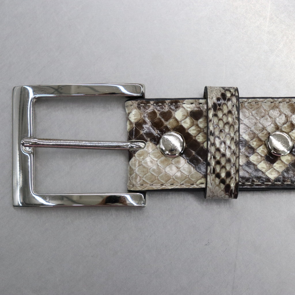 PYTHON LEATHER BELT #WHITE [WMGP-BL01]_WACKO MARIA | ワコマリア