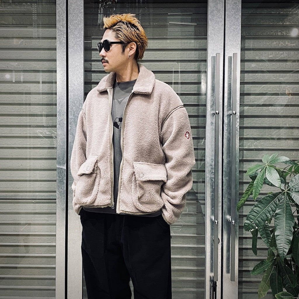 COLLARED BOA ZIP UP #KHAKI [CES26CS18] – cocorozashi