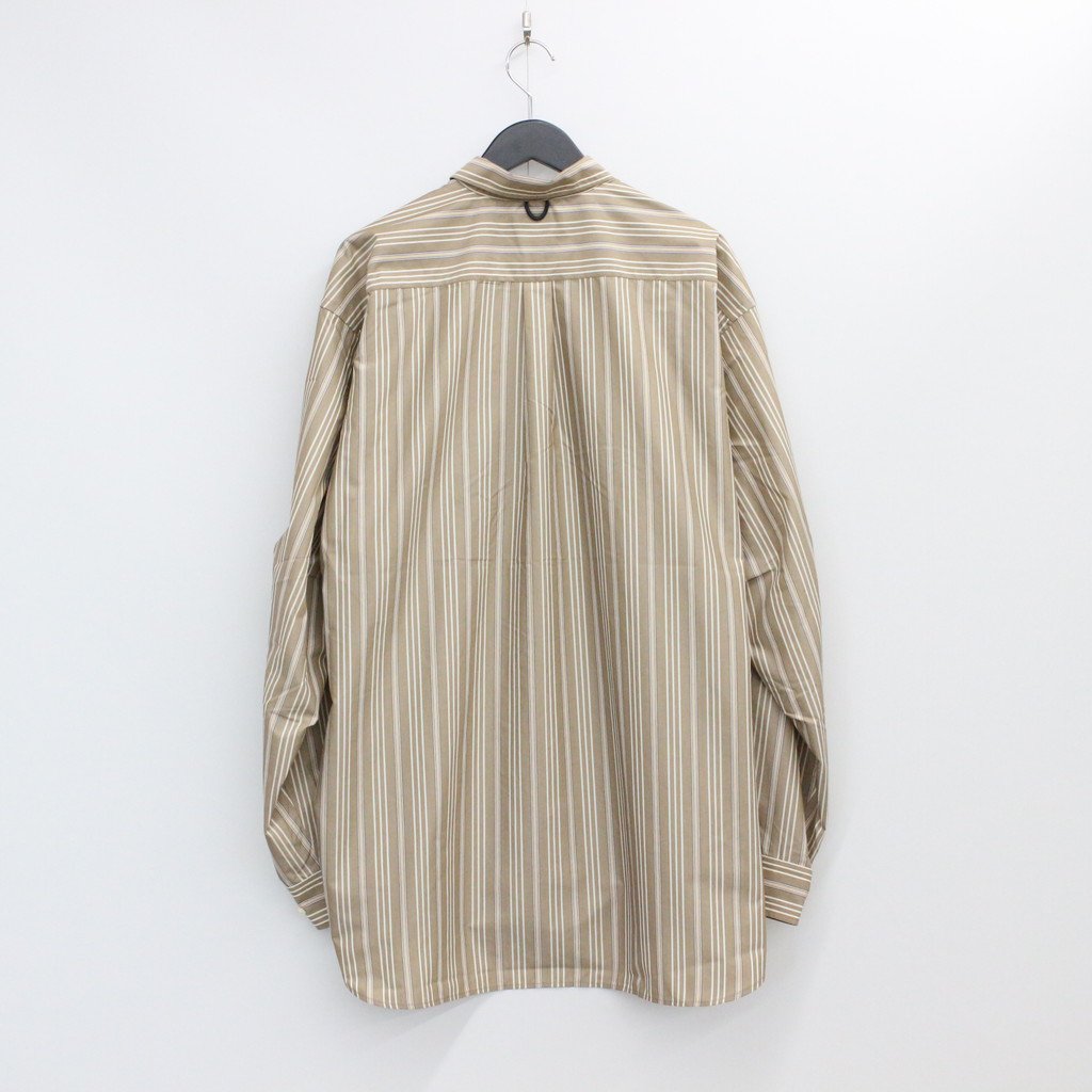 TECH BUTTON DOWN SHIRTS L/S STRIPE #BEIGE [BE-89022W]_DAIWA PIER39
