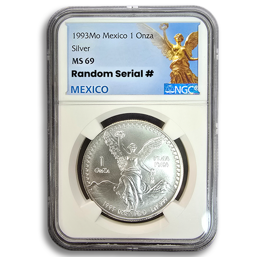 1993 Mexico 1oz Silver Libertad - NGC MS69 | Coolstax Vault