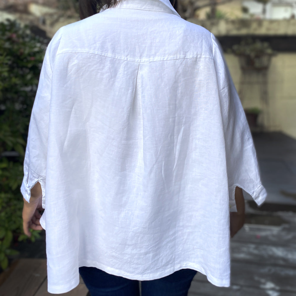 手刺繍リネンブラウス Birds – Zenma