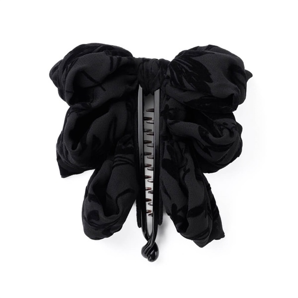 販路限定】フラッフィーリボン バナナクリップ(ブラック) | バナナ