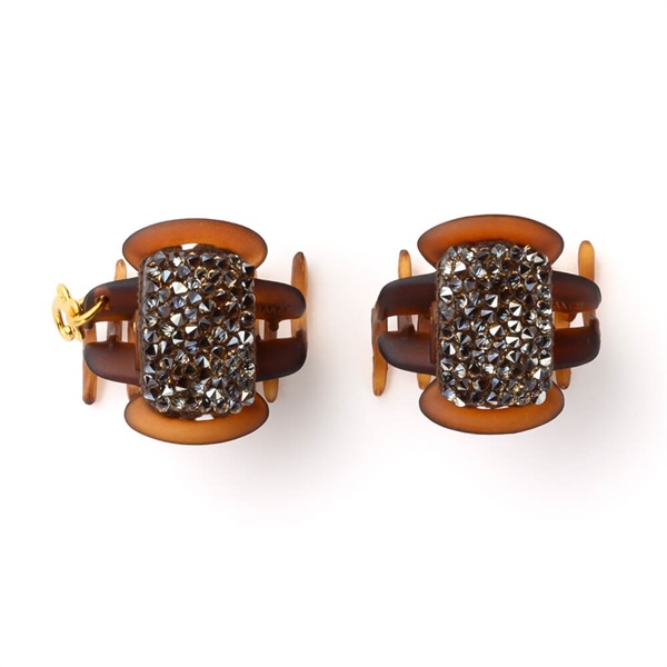 販路限定】クリスタルクラッシュ ホイップクリップ2個セット(ブラウン