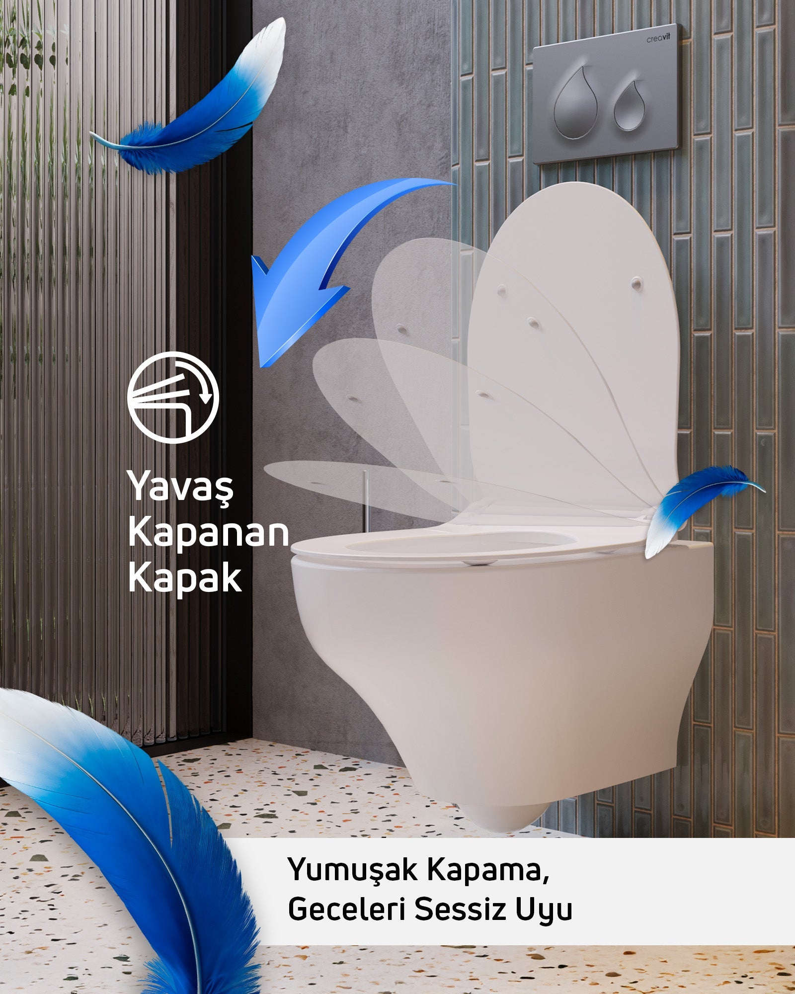 Ness Vortex Asma Klozet ve Kapak Seti