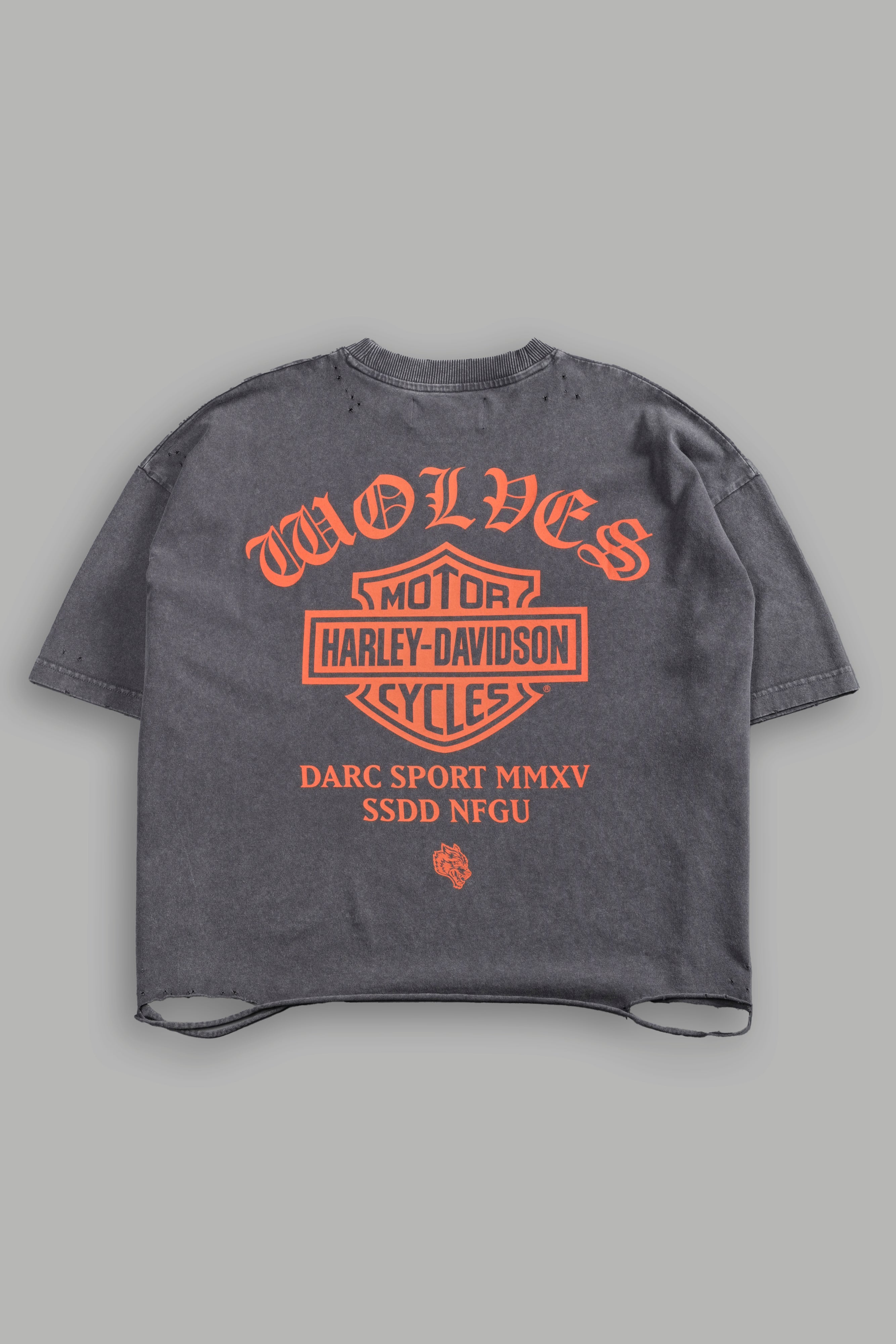 Harley-Davidson Wolves Distressed Grunge 