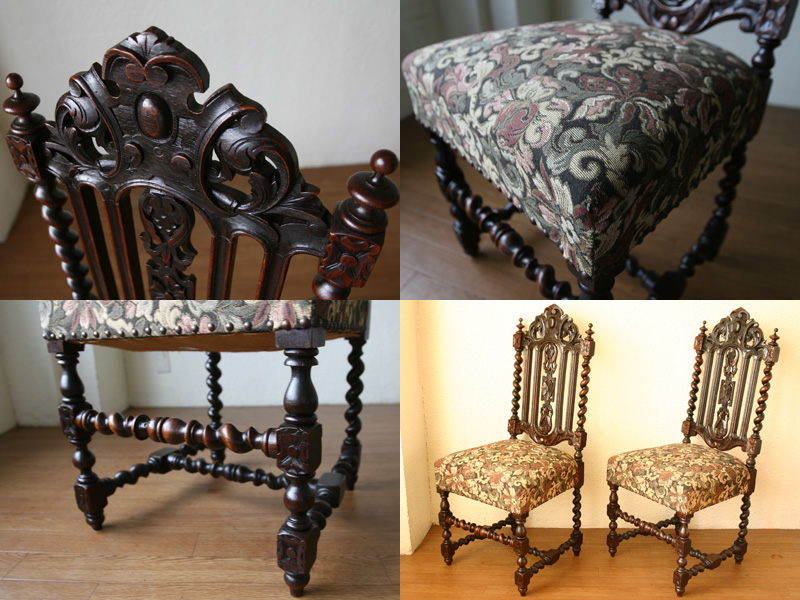 ジャコビアンツイストチェア｜アンティーク家具・照明の専門店｜デニム