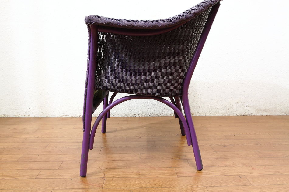 W.Lusty & Sons ロイドルームLloyd Loom アームチェア/パープル