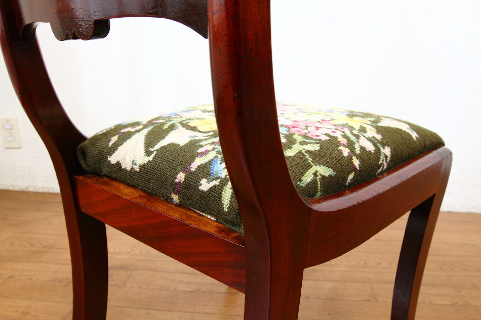 スーパーマホガニー リージェンシースタイル タペストリーチェア