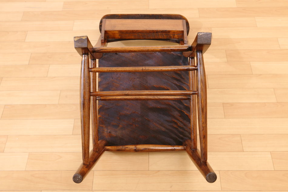 オールドフルーツウッド チャーチチェア 4脚セット｜アンティーク家具