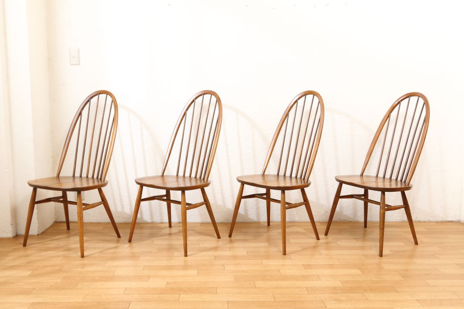 アーコールERCOL No875 クエーカーダイニングチェア8脚セット