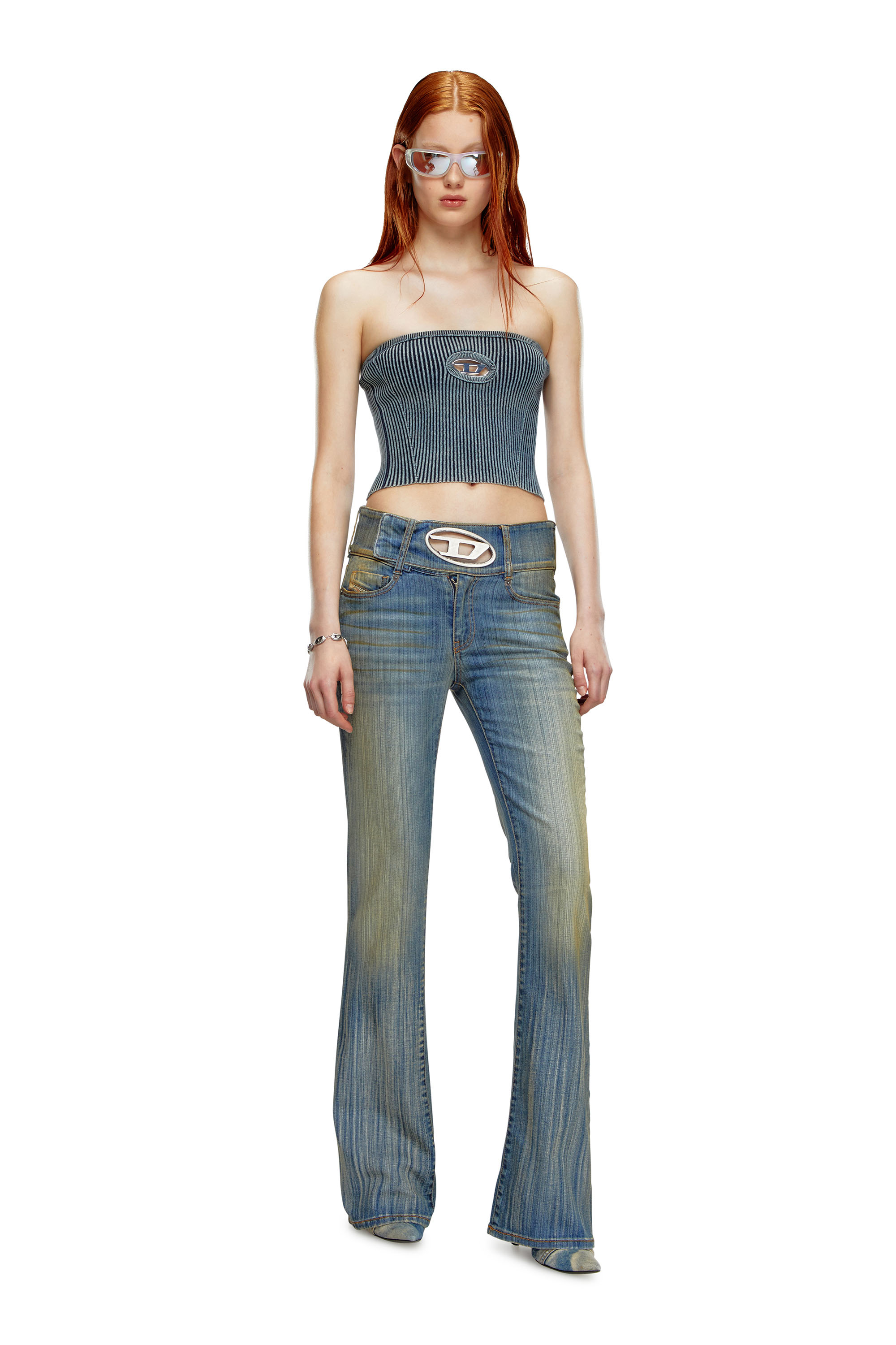 DIESEL M-Clarksville-Lurex チューブトップS